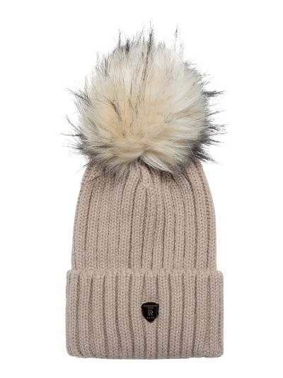 Rock and Blue Pom Pom string/ hvid ægte pels kvinde