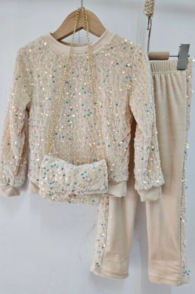 Chicaprie 3 delt Paliette Sæt 105 creme