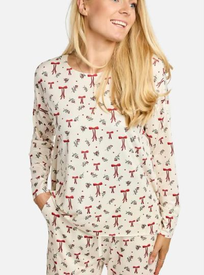 Liberte Alma LS Top 9504 RED BOW CREME