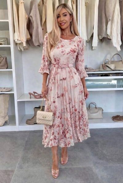 Issyma lang flower dress 15011 rosa