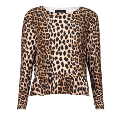 Liberte Alma LS Frill Tshirt 9557 Lux Leo