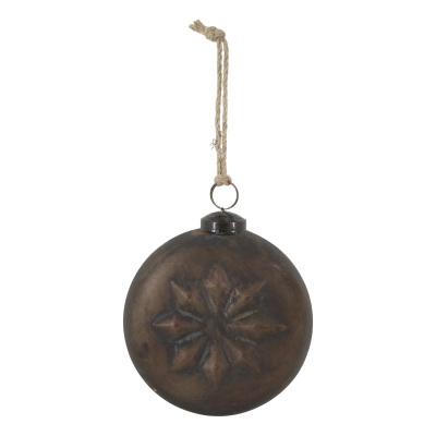 ChicAntique Jule kugle Flad brun 