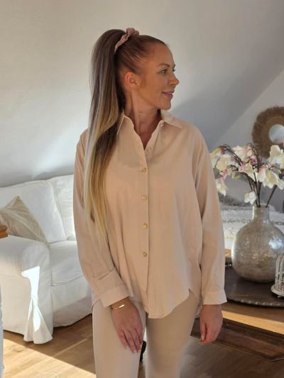 Unigirl basis skjorte 6013 beige 