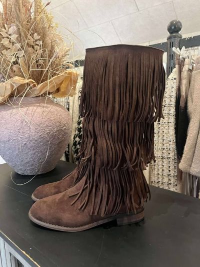 Bellucci frynse støvle 957 brun