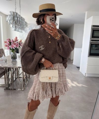 Estee brown Rock skirt 6356 print