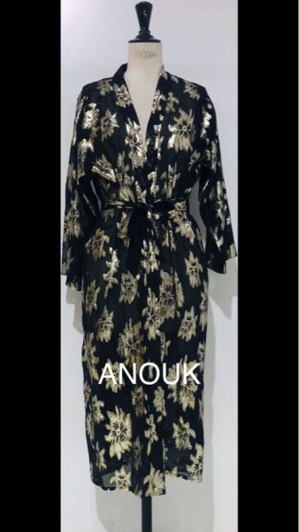 Goa kimono Sort Guld