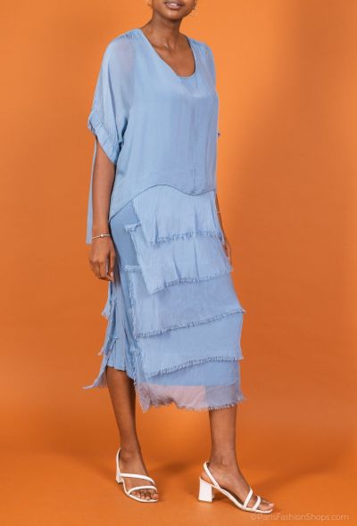 Shyloh lang silke kjole 30498 jeans