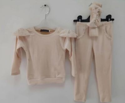 Chicaprie 3 delt Velour sæt 145 creme