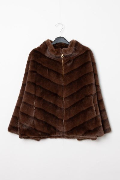 BY OCEANE Angelique kort fake fur jakke 280 brun