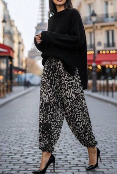 Elle Style Yumi bukser 7262 sort leo