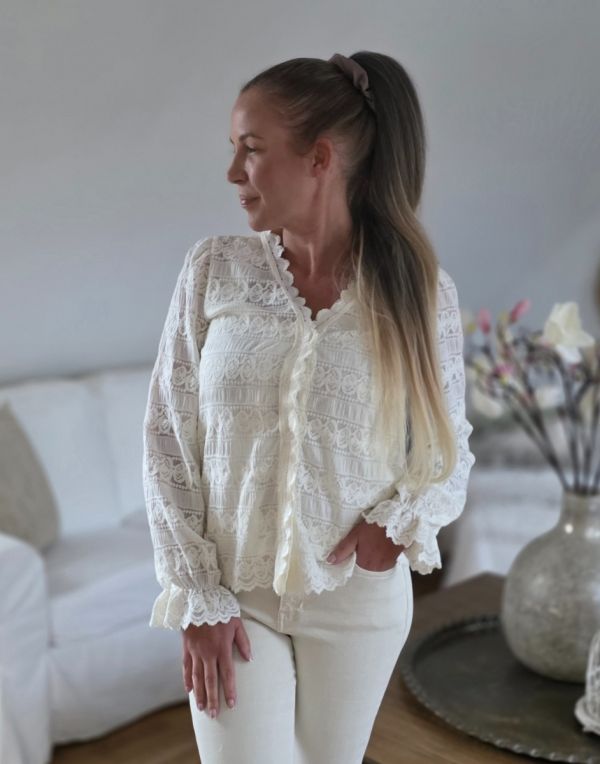 Kilky Blonde skjorte 3224 creme