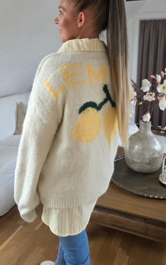 Ciao Milano lemon strik cardigan 381276