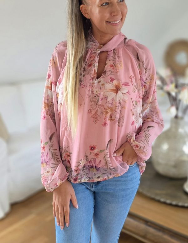 Lovika flower bluse 13758 rosa