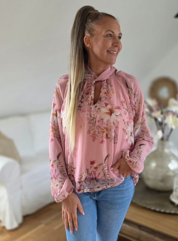 Lovika flower bluse 13758 rosa