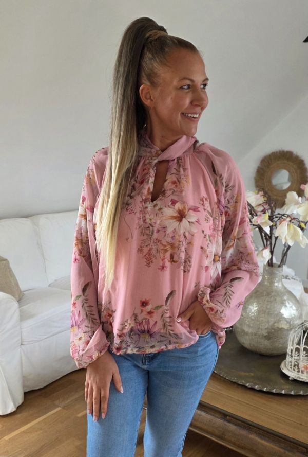 Lovika flower bluse 13758 rosa