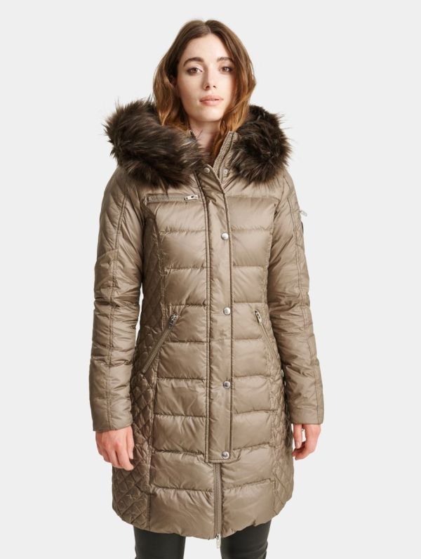 Rock and Blue Beam falcon vinterjakke med Grey faux fur kvinde