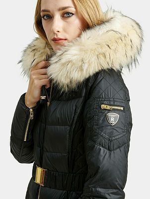 Rock and Blue Ciara jumpsuit Black med hvid faux fur 