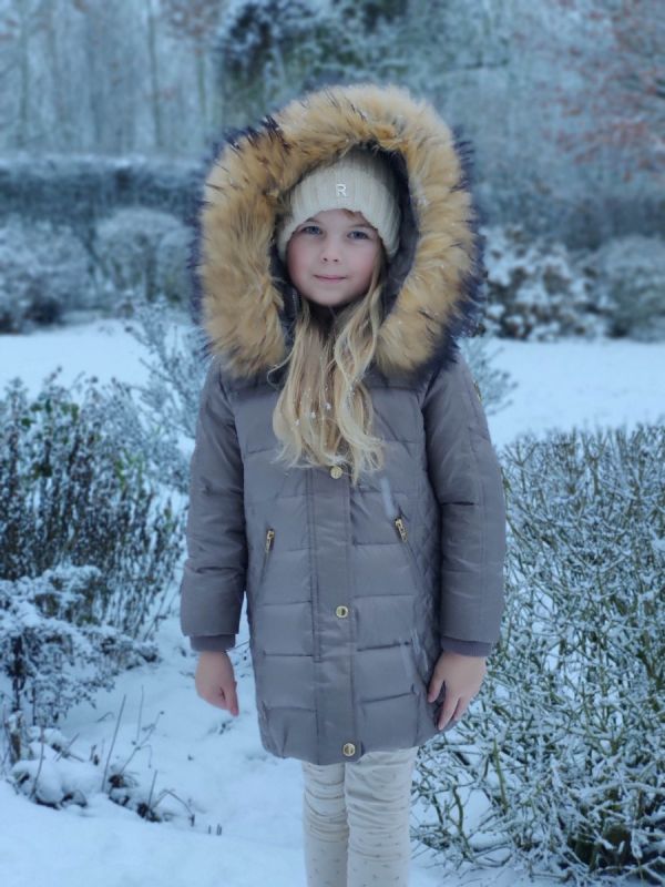 Rock and Blue Beam kids Jakke Falcon med Natur faux fur