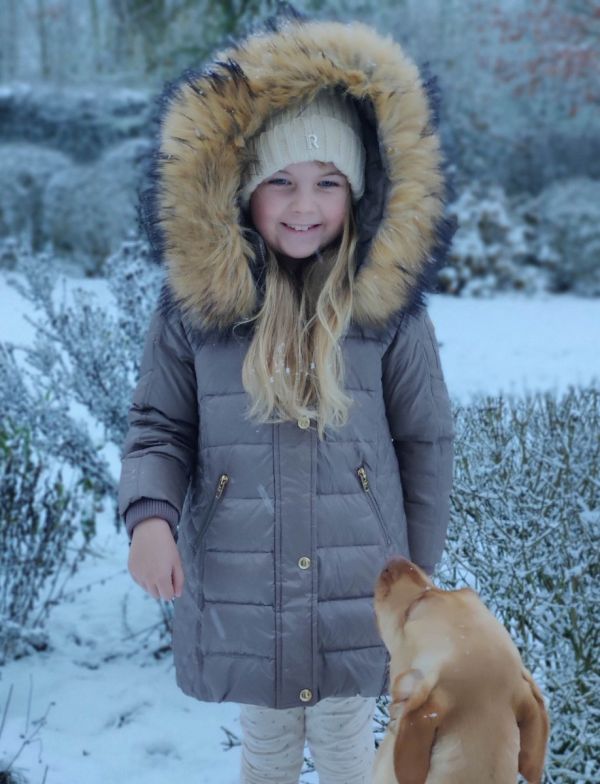 Rock and Blue Beam kids Jakke Falcon med Natur faux fur