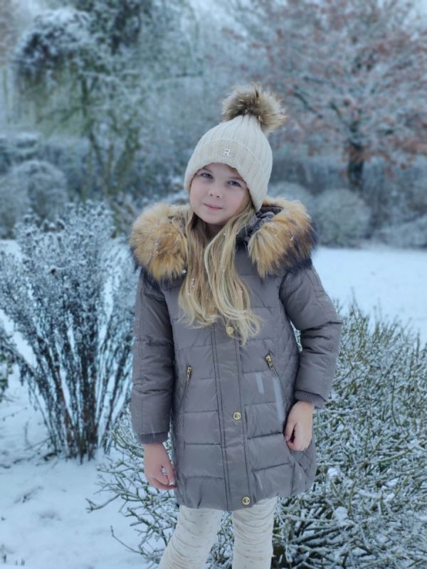 Rock and Blue Beam kids Jakke Falcon med Natur faux fur