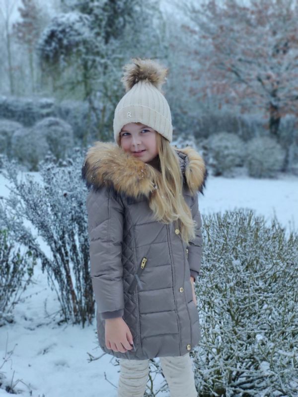Rock and Blue Beam kids Jakke Falcon med Natur faux fur