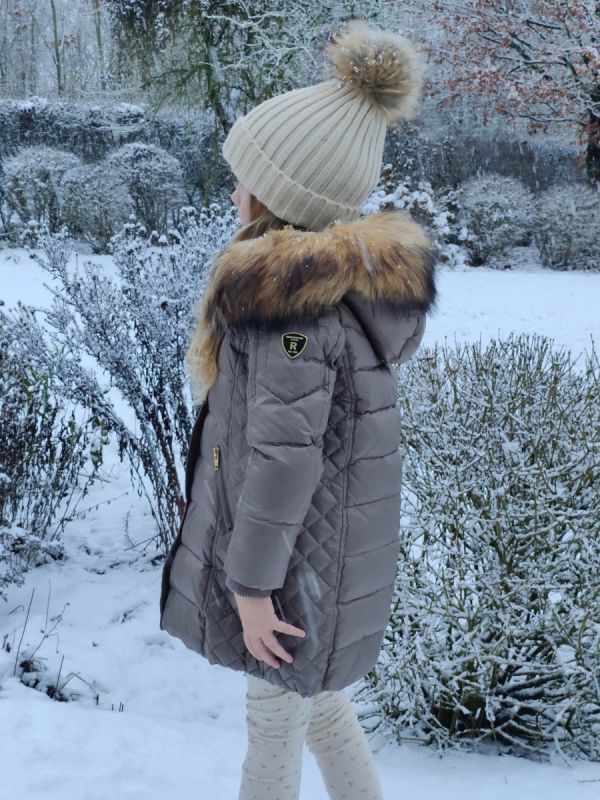 Rock and Blue Beam kids Jakke Falcon med Natur faux fur