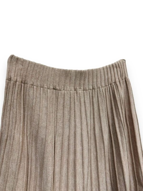 Lafée plisseret strik nederdel 9815 taupe