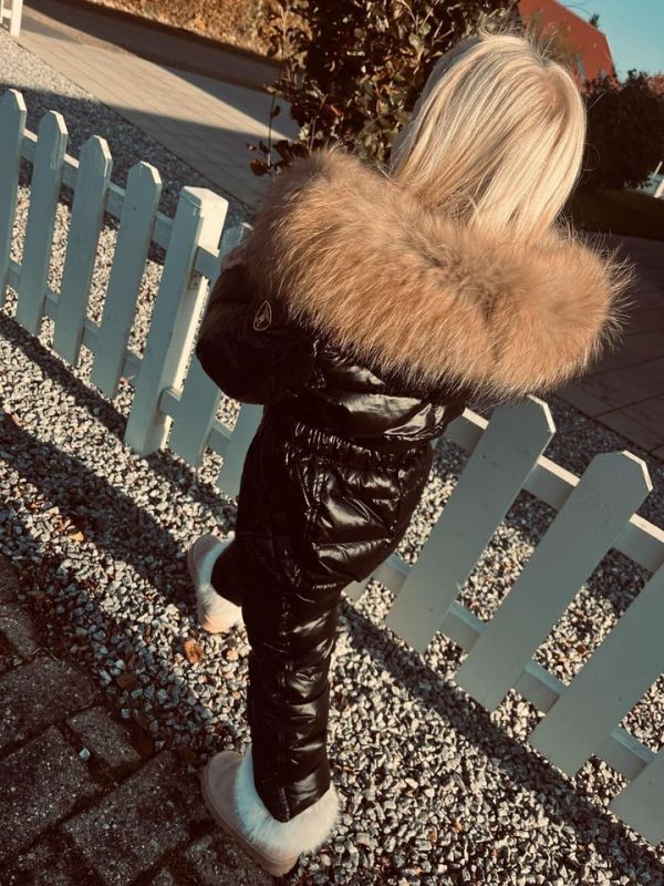 Rock and blue Ciara jumpsuit kids Shiny sort/natur ægte