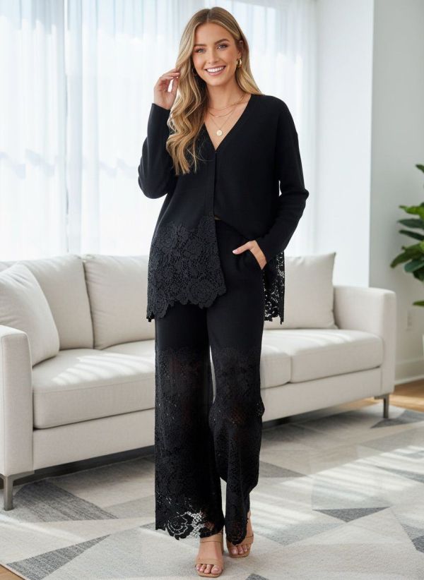 Bisou sæt med kraftig blonde 5823 sort