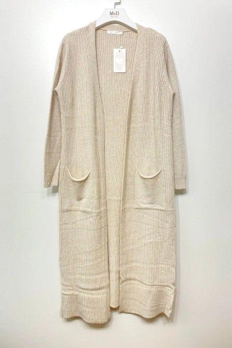 M&D Fashion lang strik cardigan 521 Flere farver