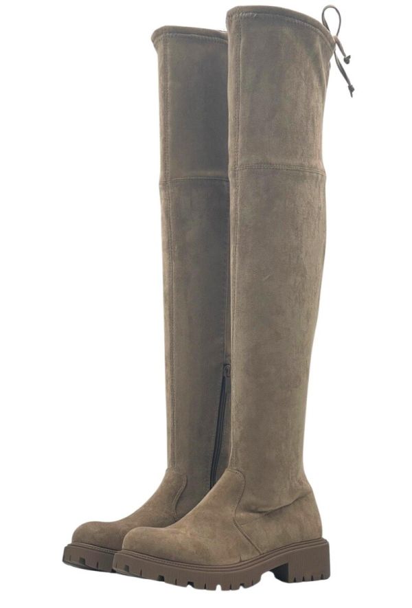 Stephan overknee støvle LQ39 beige