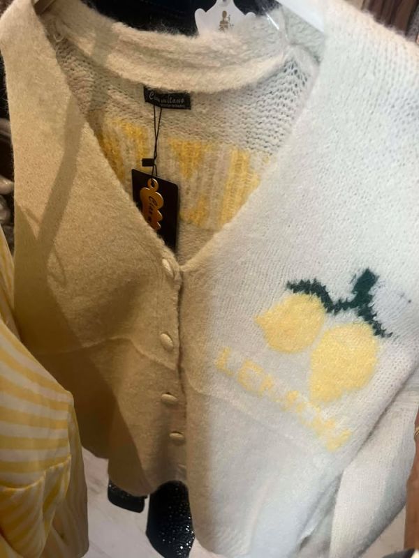 Ciao Milano lemon strik cardigan 381276