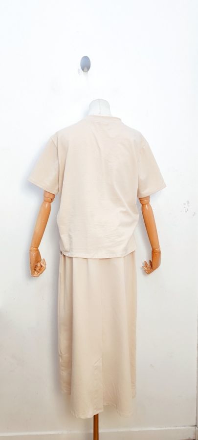 Bellavie Sweat nederdel sæt 3955 beige