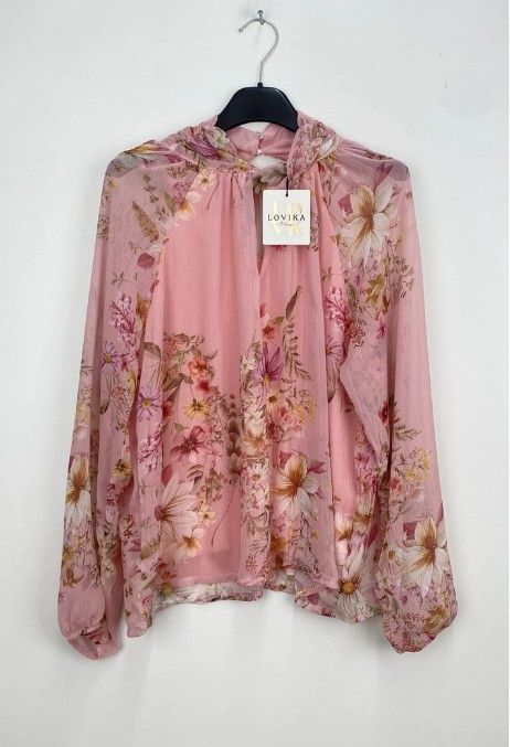 Lovika flower bluse 13758 rosa