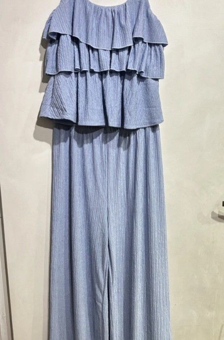 Jolio & Co Sæt med Layer Top og bukser lyseblå