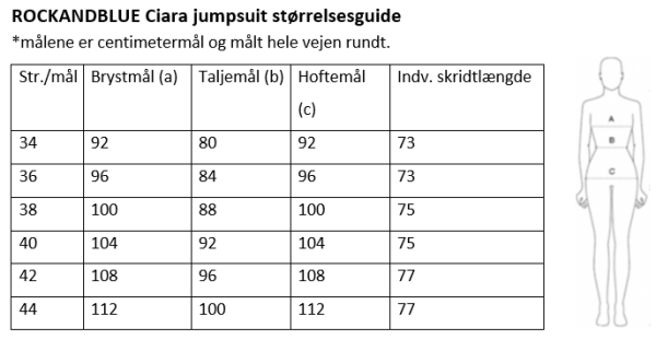 Rock and Blue Ciara jumpsuit Black med hvid faux fur 