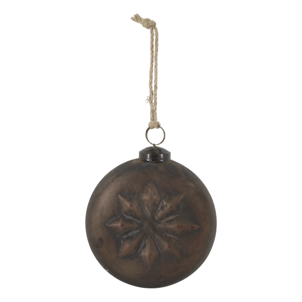 ChicAntique Jule kugle Flad brun 