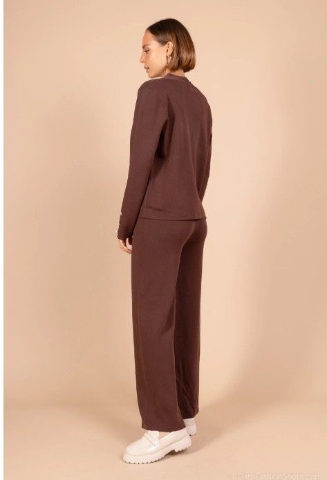 CMP55 Viscose sæt med Guld knapper 2231 choko