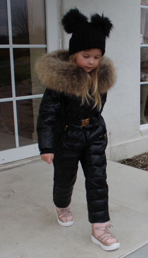 Rock and blue Ciara jumpsuit kids Shiny sort/natur ægte