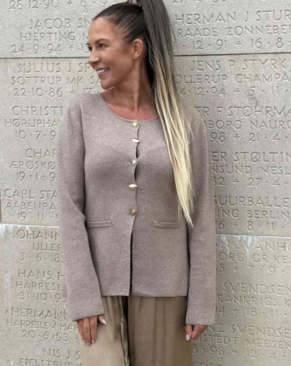 Kilky Helle cardigan Sun gold 1746 taupe