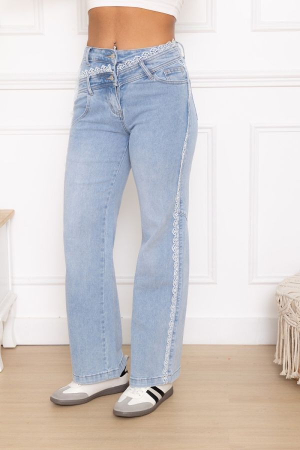 Folyrose jeans med blonde 7337 light blue