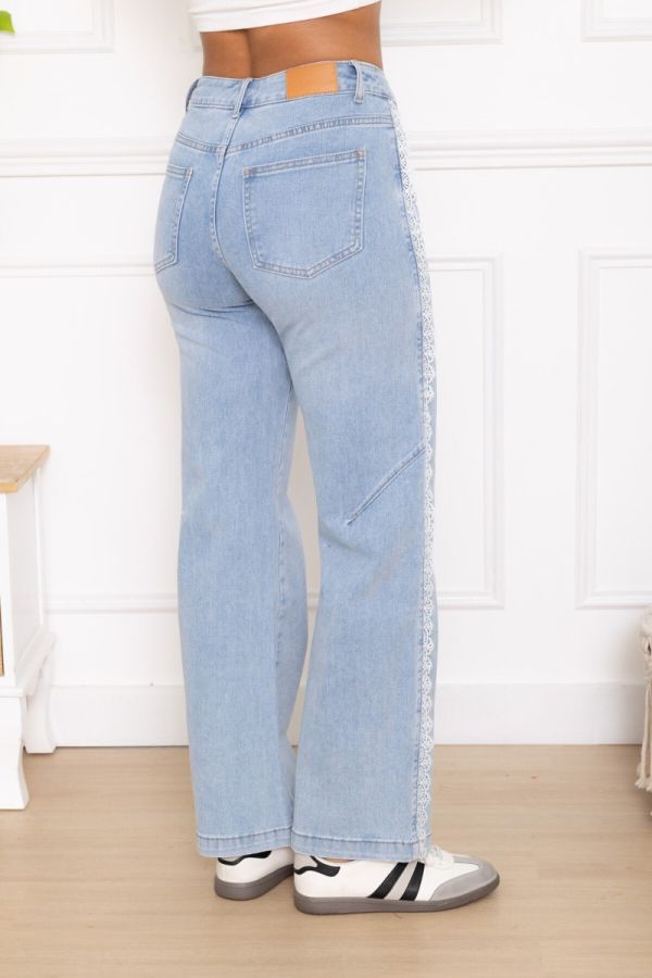 Folyrose jeans med blonde 7337 light blue