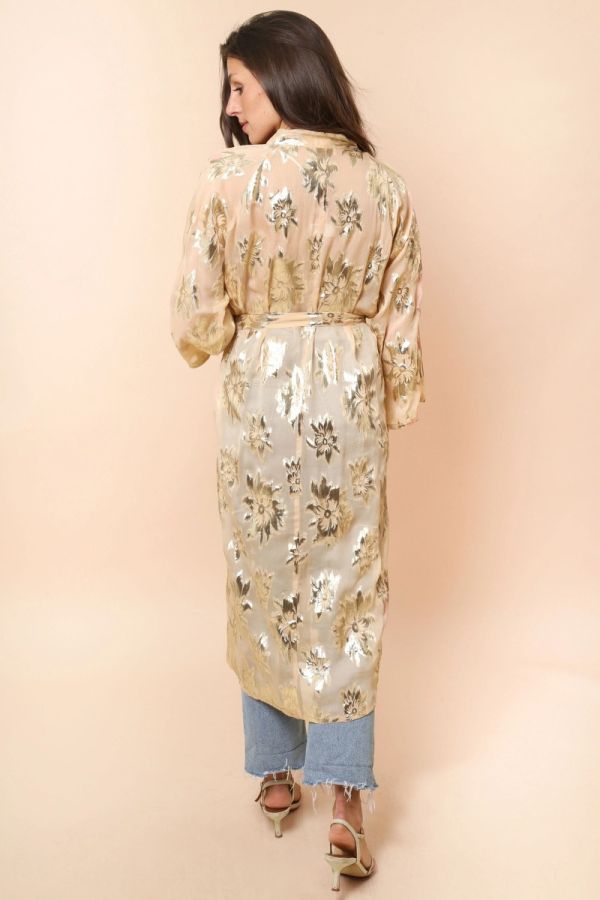 Goa Kimono Beige Guld 