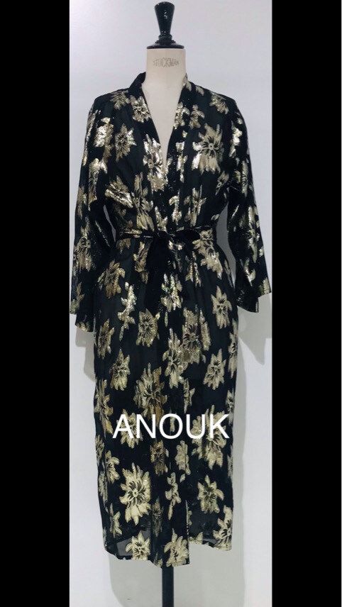 Goa kimono Sort Guld