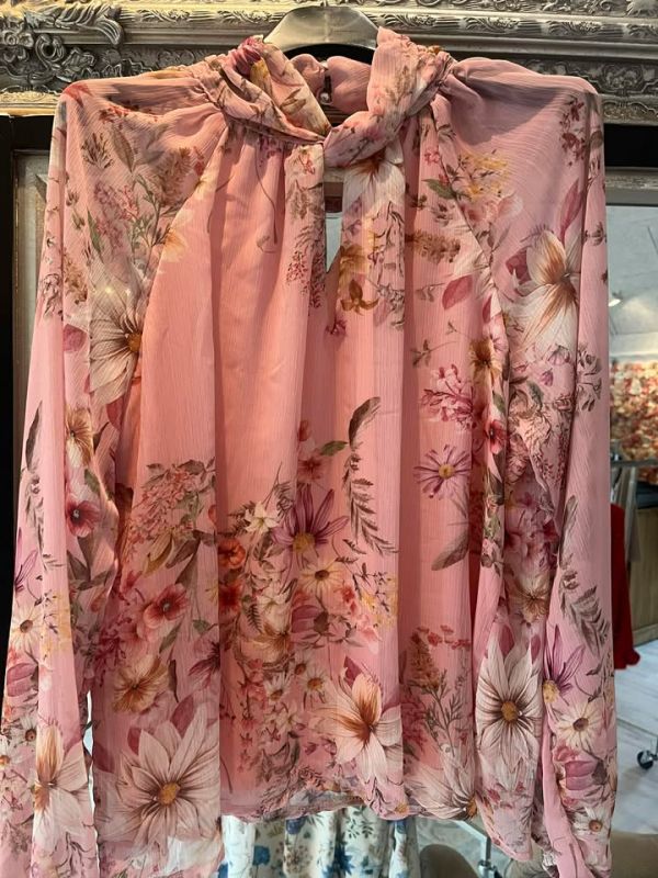 Lovika flower bluse 13758 rosa