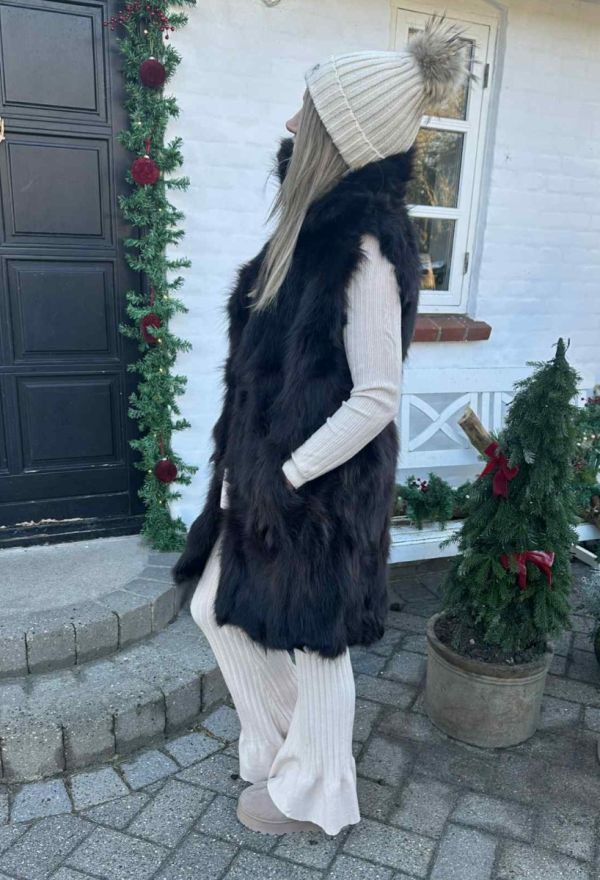 By Baunbaek pelsvest uden hætte 30691 Choko