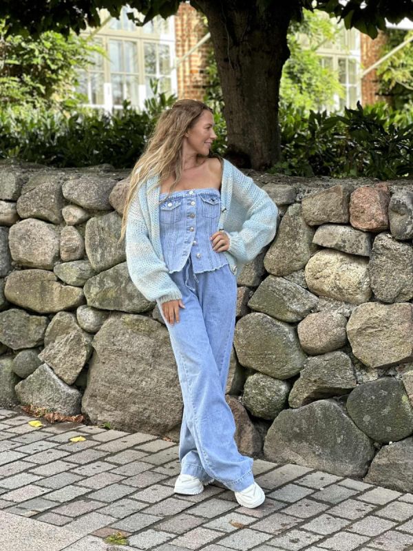 Folyrose Bustier i denim med knapper 5533