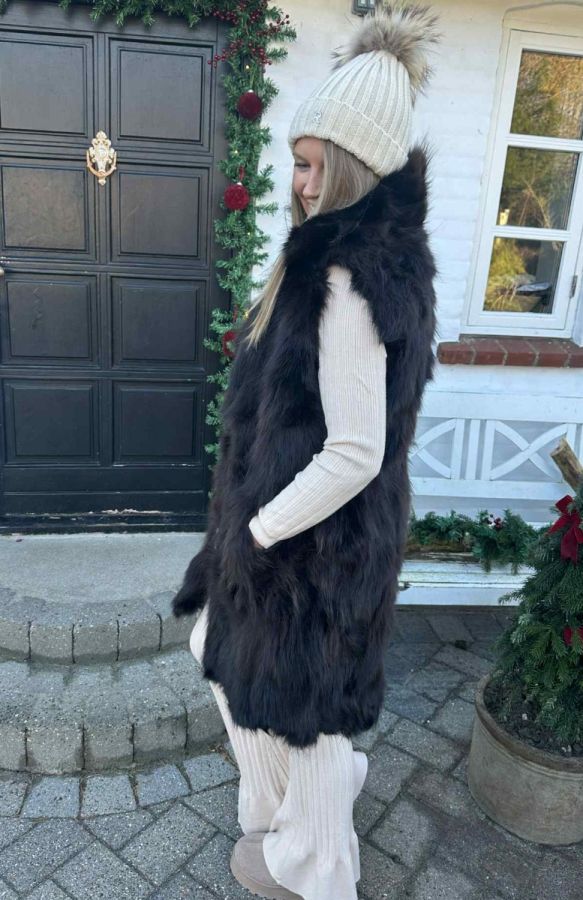 By Baunbaek pelsvest uden hætte 30691 Choko