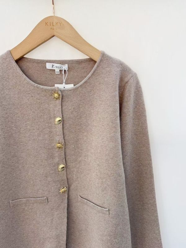 Kilky Helle cardigan Sun gold 1746 taupe