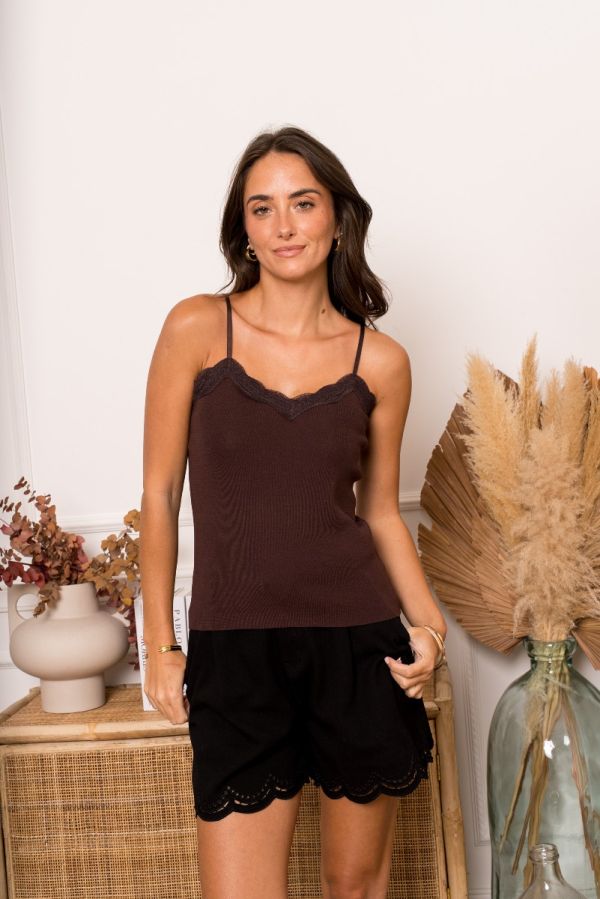 Kilky basis top med blonde 1822 choko brun